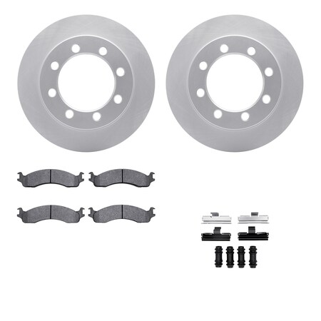 Dynamic Friction Co 4212-99121, Geospec Rotors with Heavy Duty Brake Pads includes Hardware, Silver 4212-99121